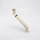 Flush Joint Adjustable Swanneck 63mm Downpipe Connector — RAL 9010