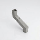 Flush Joint Adjustable Swanneck 72x72mm Aluminium Downpipe — RAL 7036