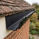 Moulded Ogee Aluminium Gutter Length 125 x 100mm x 1.83m — Textured Black (in use)
