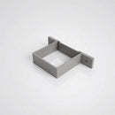Aluminium Downpipe Clip 72×72mm with 5mm Wall Spacing — RAL 7036