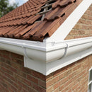 90° Aluminium Gutter Angle 130mm - Marine Grade — RAL 9016 (in use)