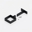 Adjustable Aluminium Pipe Clip 72×72mm – 30–100mm Offset — RAL 9005