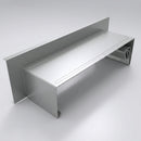 Aluminium Coping Stop End Upstand – Secret Fix — RAL 9006