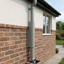 76mm Diameter Aluminium Downpipe Access Plate — RAL 7036 (in use)