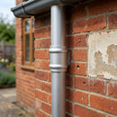Traditional Aluminium Downpipe Socket 63mm Dia Non-Eared — RAL 9006 (in use)