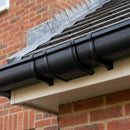 Deepflow Aluminium Gutter Jointer 130mm Marine Grade — Textured Black (in use)