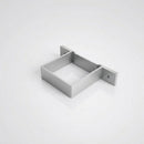 Aluminium Downpipe Clip 72×72mm with 5mm Wall Spacing — RAL 9006