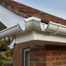Half Round Aluminium Gutter Angle 90° - 125mm — RAL 9010 (in use)