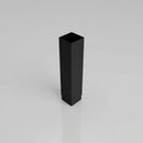 Aluminium Flush Joint Downpipe Sample — Textured Black / 72x72mm