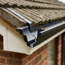 Moulded Ogee Gutter Top Rafter Bracket 125 x 100mm — RAL 7021 (in use)