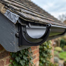 130mm Aluminium Gutter Fascia Bracket – Marine Grade Cast — Textured Black (in use)