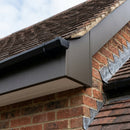 U Return Aluminium Fascia Board Gable Box Ends — RAL 7022 (in use)