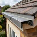 Aluminium Coping Stop End Upstand – Secret Fix — RAL 7036 (in use)