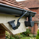 Moulded Ogee Gutter Top Rafter Bracket 125 x 100mm — RAL 7016 (in use)