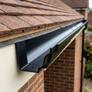 Moulded Ogee Aluminium Gutter Length 125 x 100mm x 1.83m — RAL 9005 (in use)