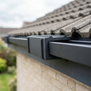 Aluminium Coping Fixing/Joint Brackets 1500mm Centres — RAL 7021 (in use)