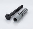 M8 x 70mm Hex Head Coach Screws Stainless Steel (Pack 50) — Textured Black