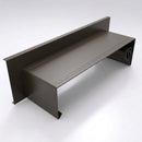 Aluminium Coping Stop End Upstand – Secret Fix — RAL 7022