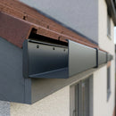 Aluminium Box Gutter Sample — 150mm Profile — RAL 7016 (in use)