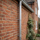 Traditional Non-Eared Downpipe 76mm Diameter × 3m Length — RAL 9006 (in use)