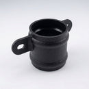 Traditional Downpipe Spare Socket Eared 76mm Diameter — Textured Black