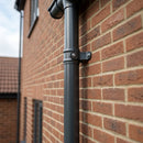 Aluminium Downpipe Length Eared Socket 63mm Dia x 3m — RAL 7016 (in use)