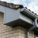 L Return Fascia Board Angle Covers – Aluminium Corner Fascia — RAL 7037 / 90 Deg Internal Angle (in use)