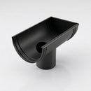 DeepFlow Aluminium Gutter Outlet 76mm Diameter 130mm — Textured Black