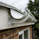 Half Round Aluminium Gutter Fascia Bracket 125mm — RAL 9016 (in use)