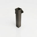 Traditional Aluminium Downpipe 72x72mm x 3m Eared Socket — RAL 7022