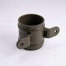 Traditional Downpipe Spare Socket 63mm Dia with Eared Fixings — RAL 7022