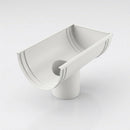 DeepFlow Aluminium Gutter Outlet 76mm Diameter 130mm — RAL 9016
