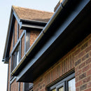 Aluminium Soffit Boards – Plain or Vented with Exterior Coating — RAL 9005 / 180mm Wide | Unvented (in use)