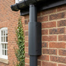 76mm Diameter Aluminium Downpipe Access Plate — RAL 7021 (in use)