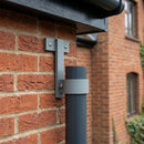 Adjustable Aluminium Pipe Clip 63mm Diameter — RAL 7037 (in use)