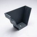 Moulded Ogee Gutter Left Hand Stop End 125 x 100mm — RAL 7016
