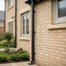 Flush Joint Aluminium Downpipe 63mm Diameter × 3m Length — Textured Black (in use)