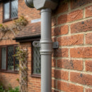 Traditional Downpipe Spare Socket Eared 76mm Diameter — RAL 7036 (in use)