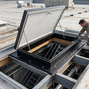 Manual Rectangular Access Hatch 150mm Vertical Upstand