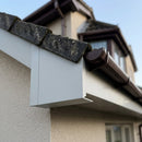 L Return Fascia Board Angle Covers – Aluminium Corner Fascia — RAL 7035 / 135 Deg Internal Angle (in use)
