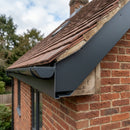 Aluminium Fascia Board Sample — RAL 7021 / 'U' Return (in use)