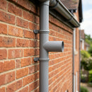 76mm Diameter Flush Joint Downpipe Branches — RAL 7037 / 92.5 Degrees (in use)