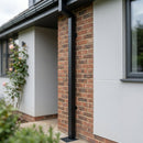 Aluminium Flush Joint Downpipe Sample — RAL 9005 / 72x72mm (in use)