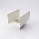 Aluminium Box Gutter Outlet 72×72mm to 135×100mm — RAL 9010