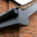 L Return Fascia Board Angle Covers – Aluminium Corner Fascia — RAL 7021 / 90 Deg External Angle (in use)