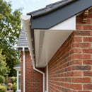 Aluminium Soffit Boards – Plain or Vented with Exterior Coating — RAL 9016 / 180mm Wide | Vented (in use)