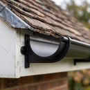 130mm Aluminium Gutter Fascia Bracket – Marine Grade Cast — RAL 9005 (in use)
