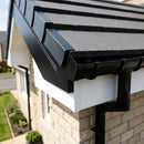 L Return Fascia Board Angle Covers – Aluminium Corner Fascia — RAL 9005 / 90 Deg External Angle (in use)