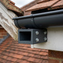 Aluminium Coping Fixing/Joint Brackets 1500mm Centres — RAL 7016 (in use)