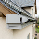 V Return Aluminium Fascia Board 30mm 45° 3m — RAL 7035 (in use)